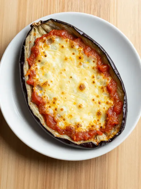 Foto real del plato: Berenjena gratinada